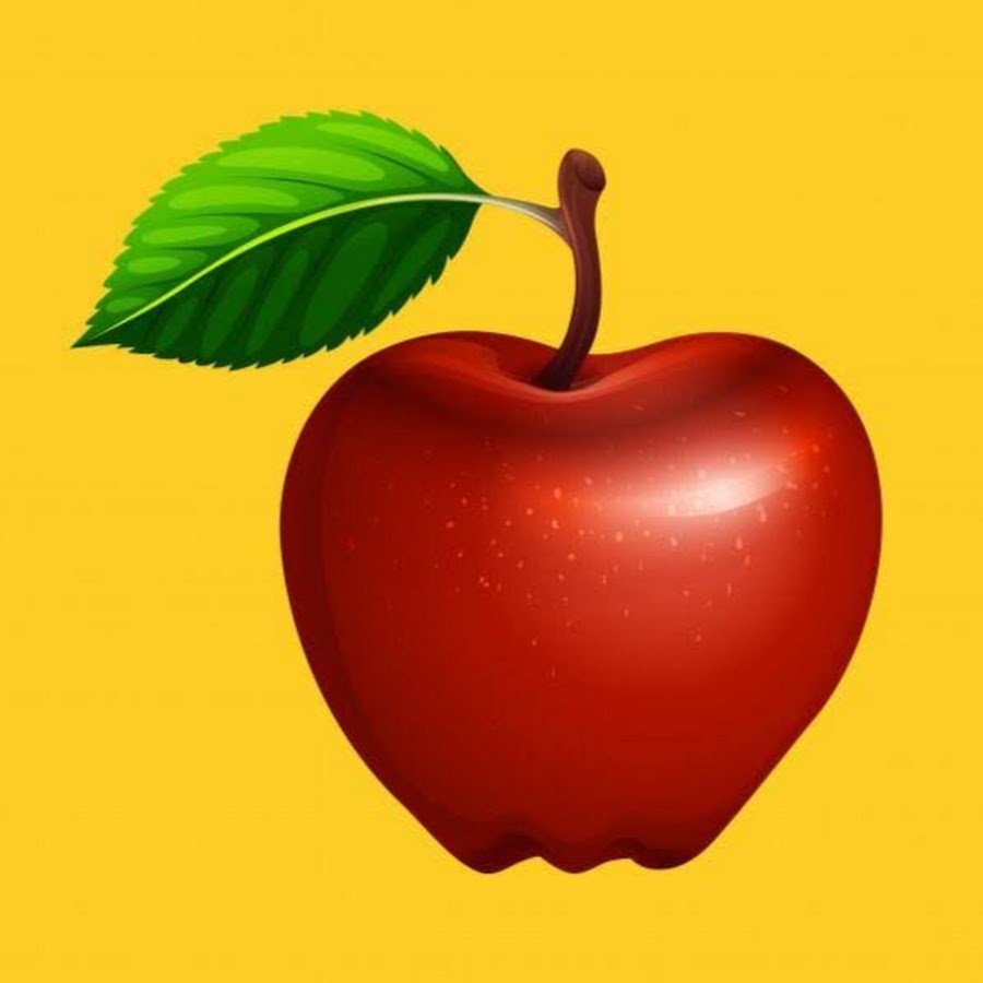 Яблоки на желтом фоне