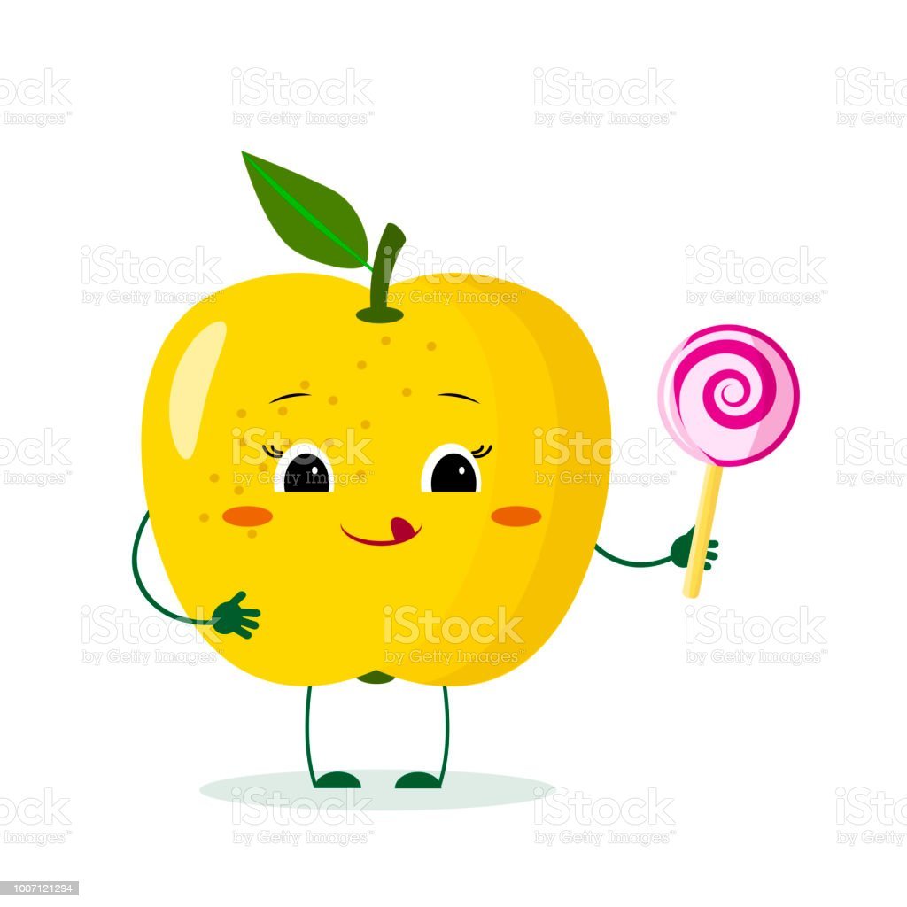 Желтое яблоко мульт