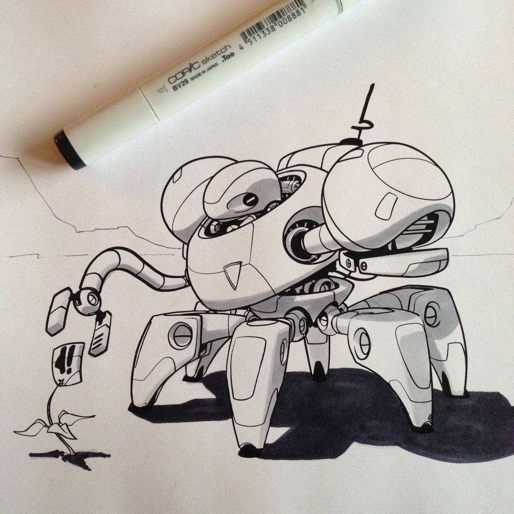 Эскиз робота для рисования