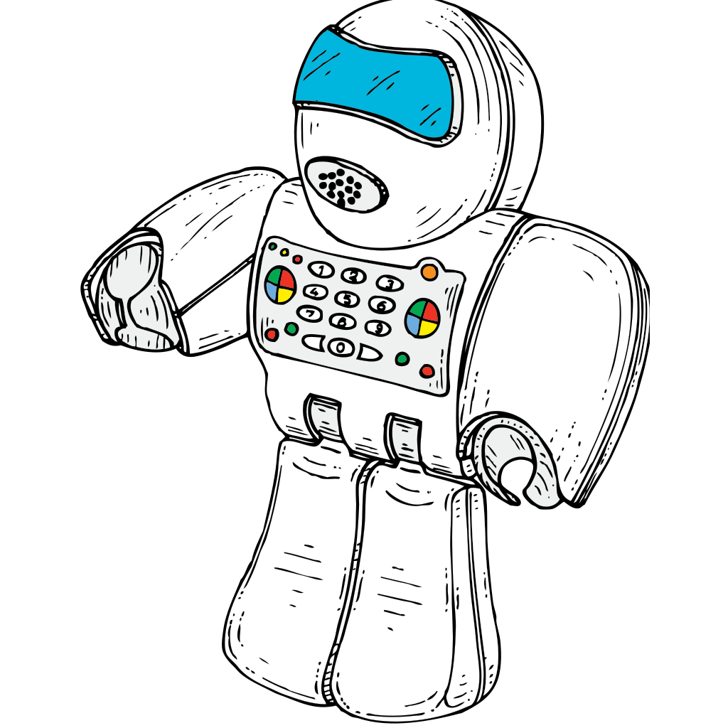 Рисунок робота для раскрашивания