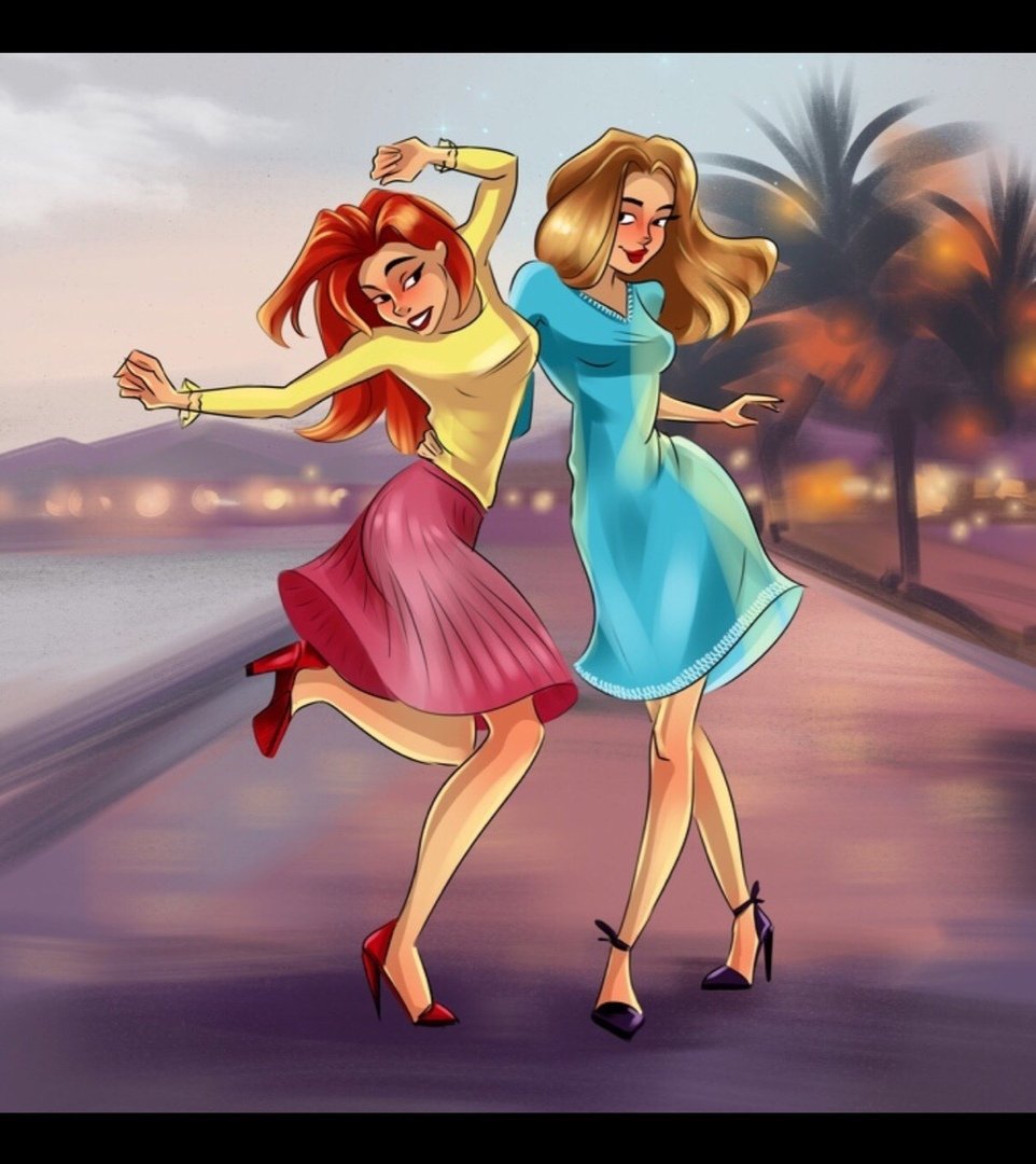 Подруги мультяшки