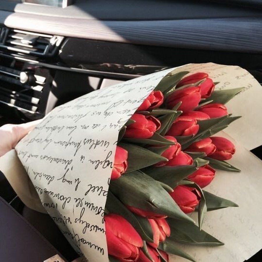 Букет с запиской