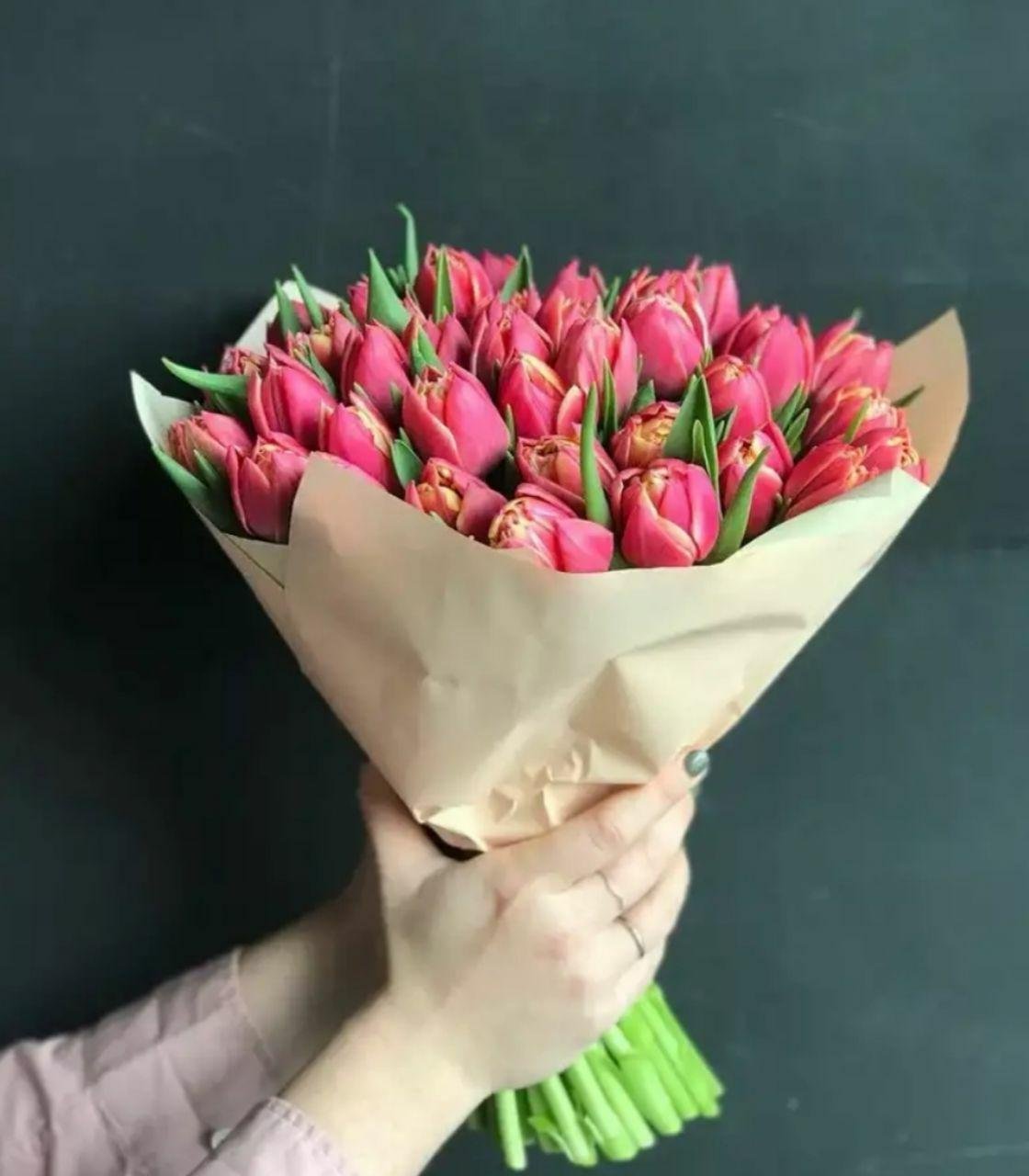 Монобукеты тюльпаны