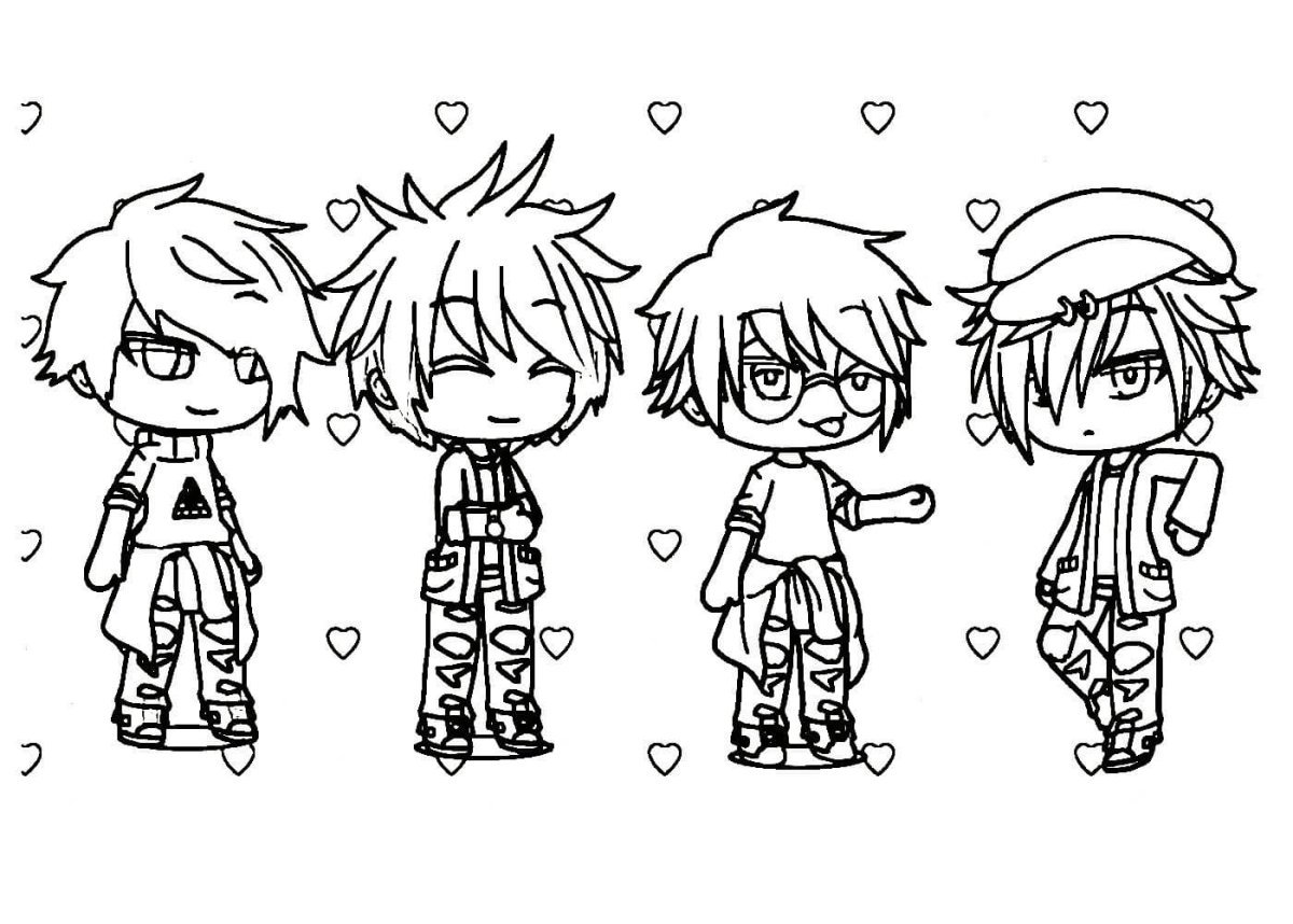 Раскраски гача лайф мальчики