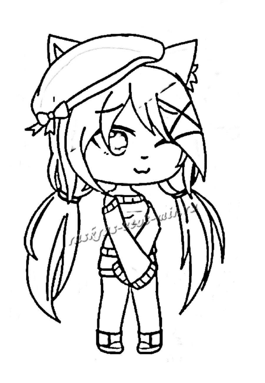 Раскраска гача лайф