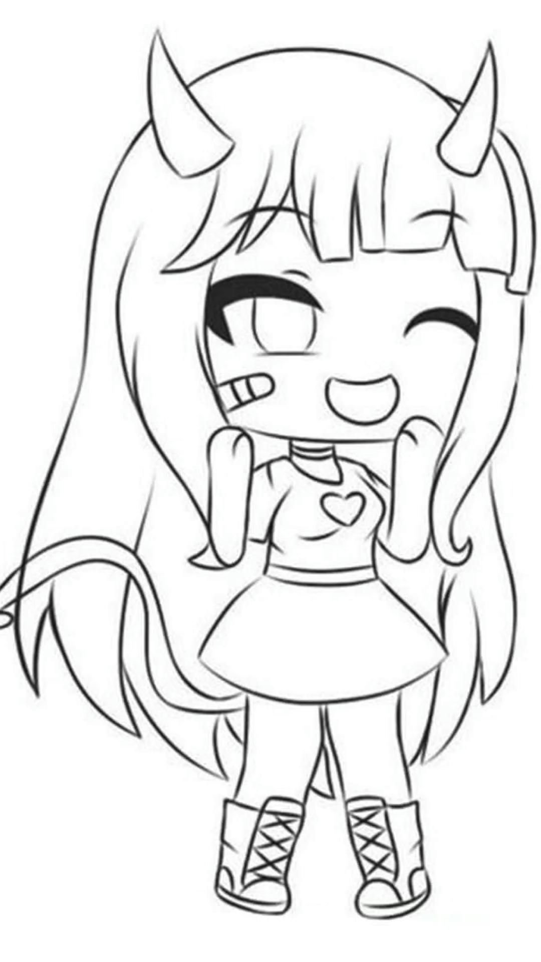 Раскраска гача лайф