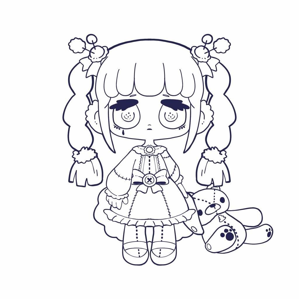 Gacha Life персонажи раскраска