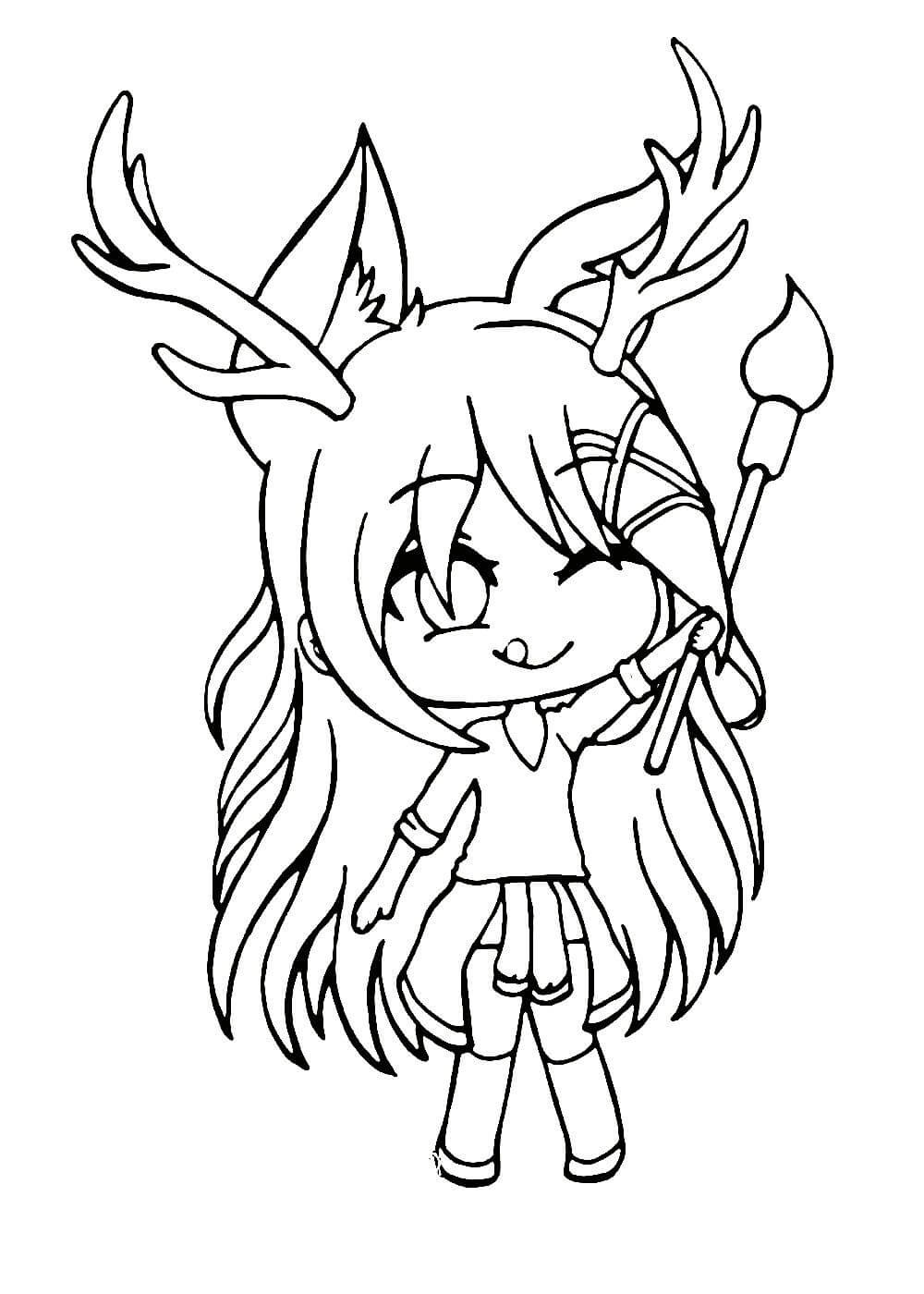 Раскраска гача лайф