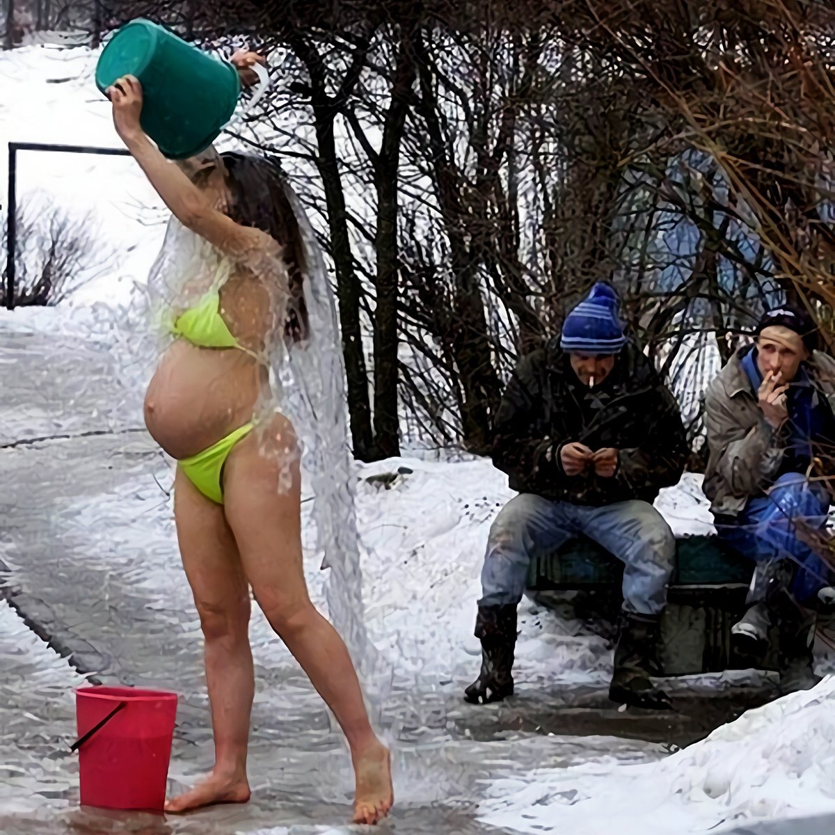 Беременная в проруби