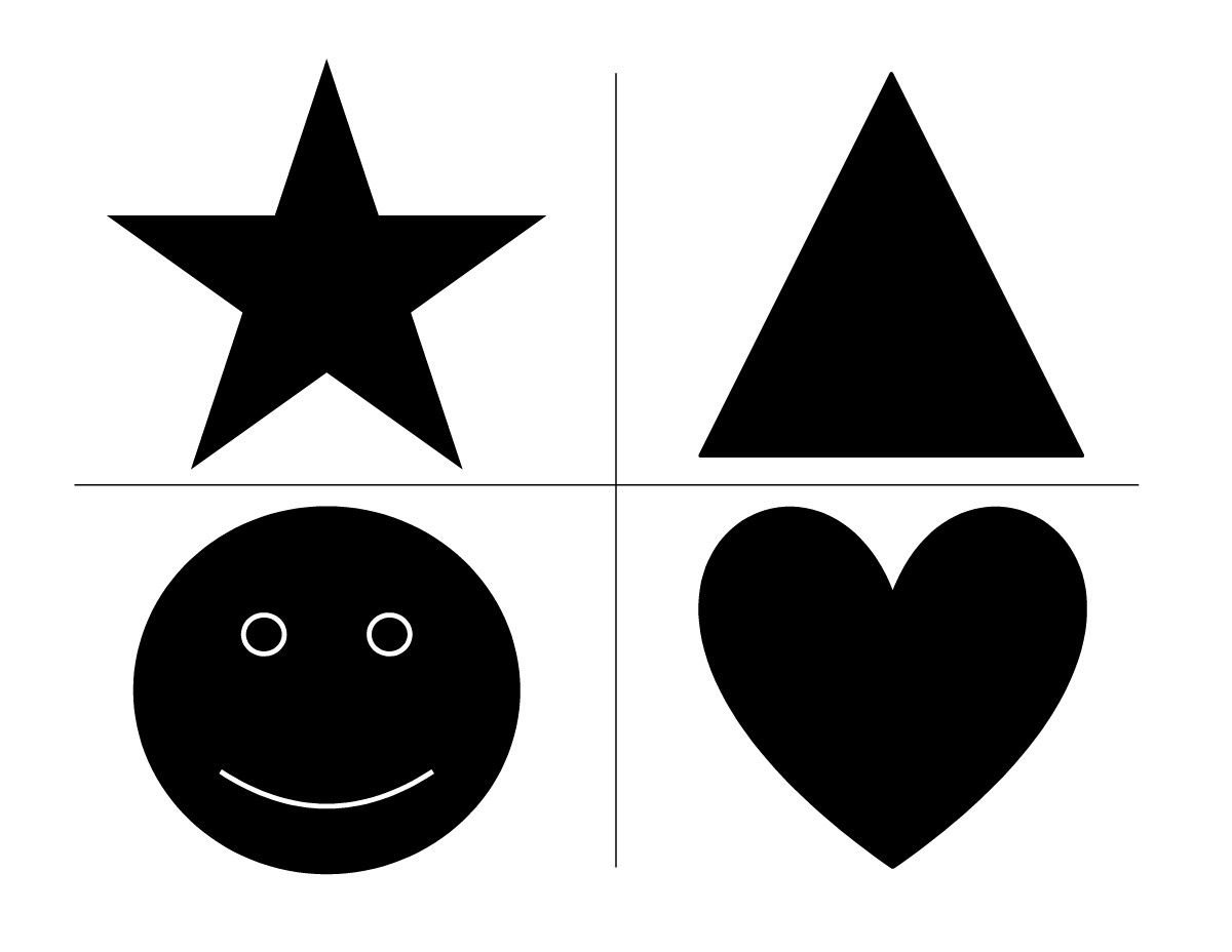 Карточки для младенцев черно белые