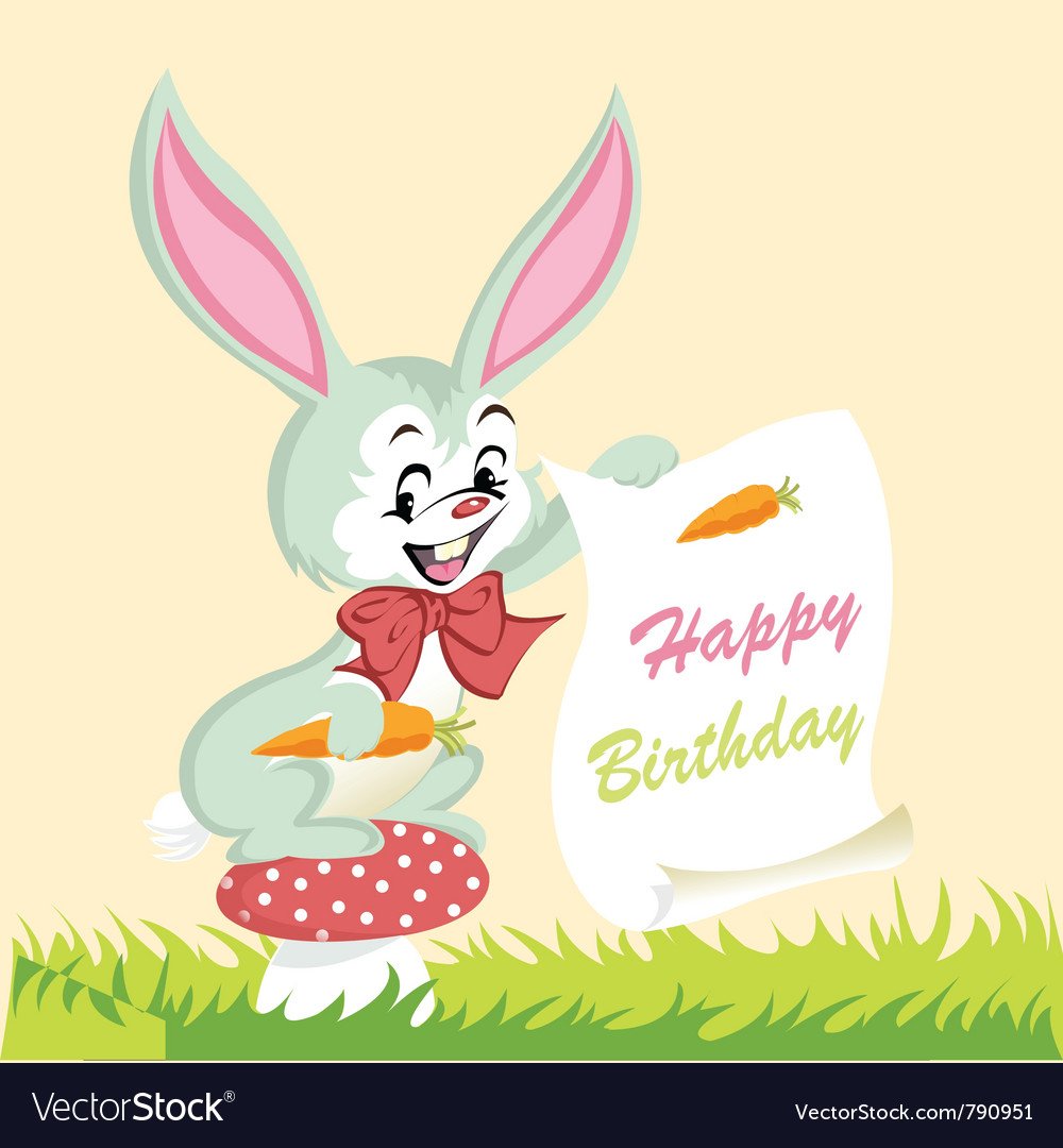 Открытка с кроликом поздравительные