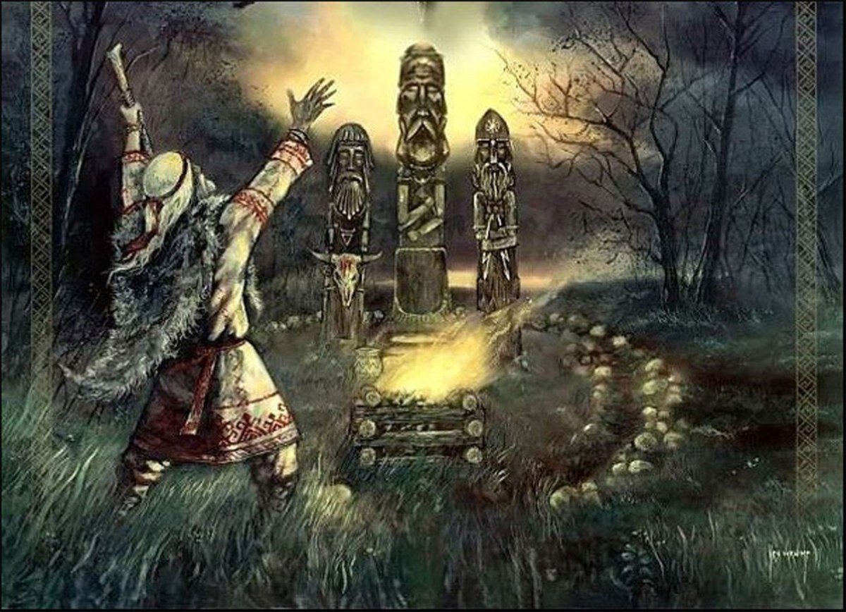 Скандинавские языческие жрецы косплей