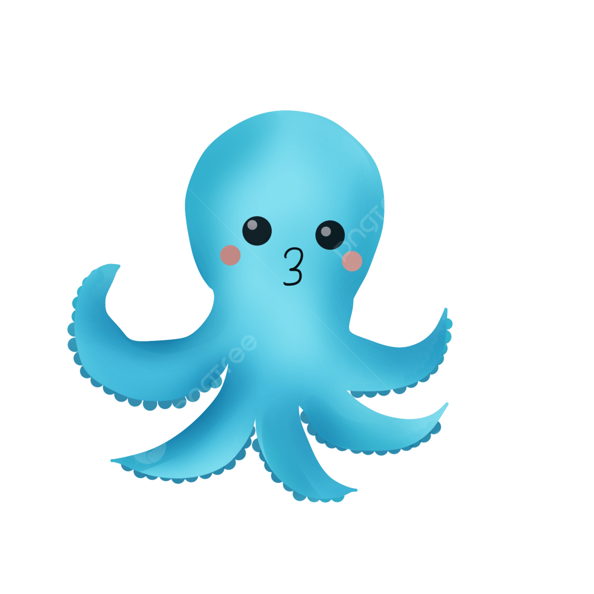 Осьминог смешной для детей