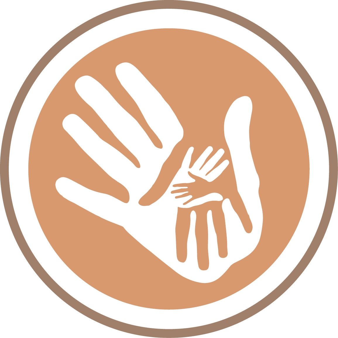 Эмблема цветные ладошки