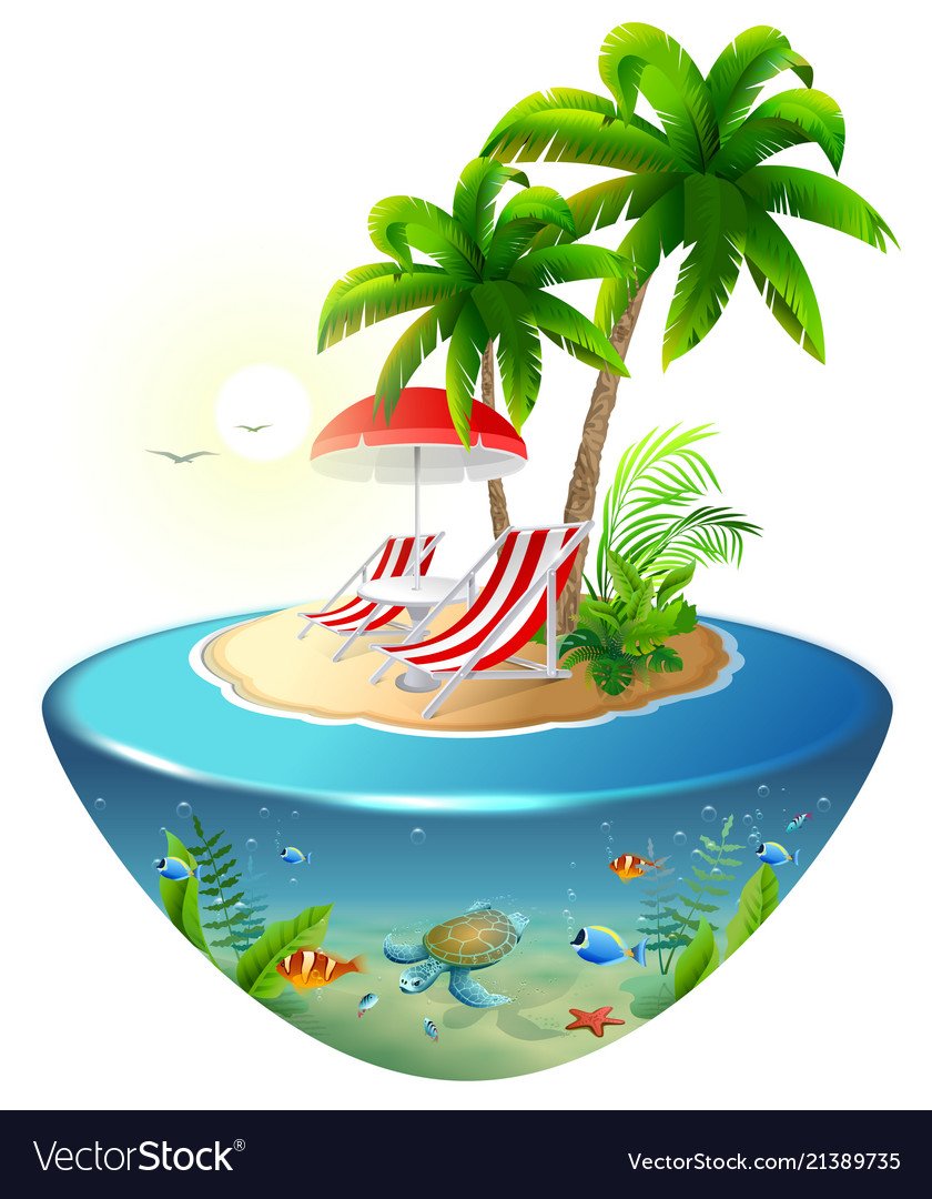 Остров иллюстрация