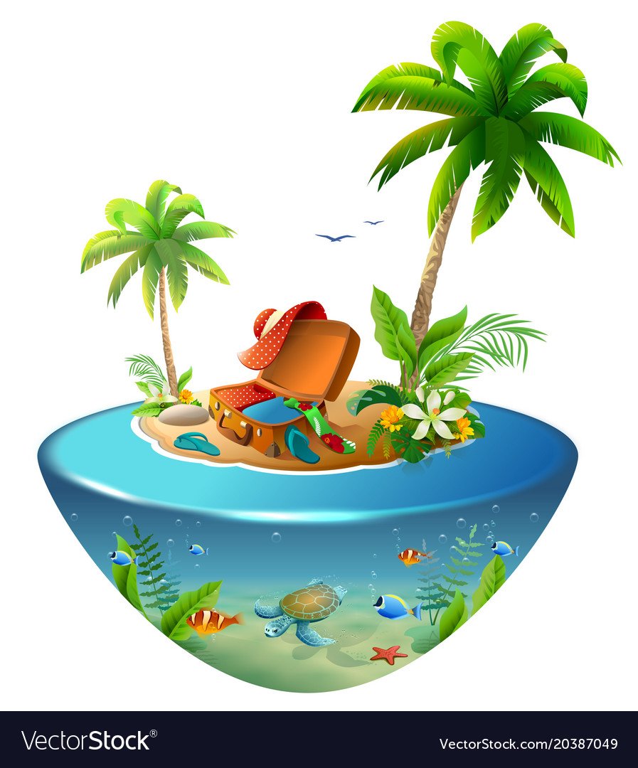 Рисунок на пляже островах с соком