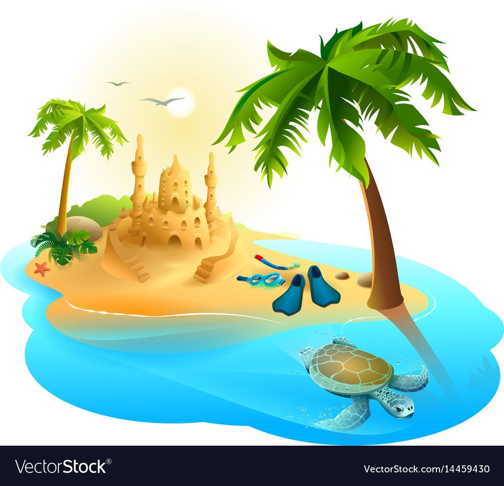 Тропический островов vector