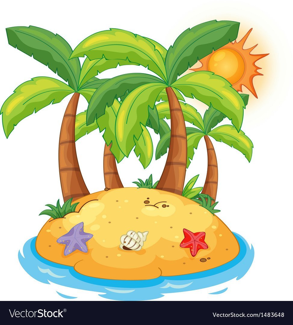 Человек-остров иллюстрация