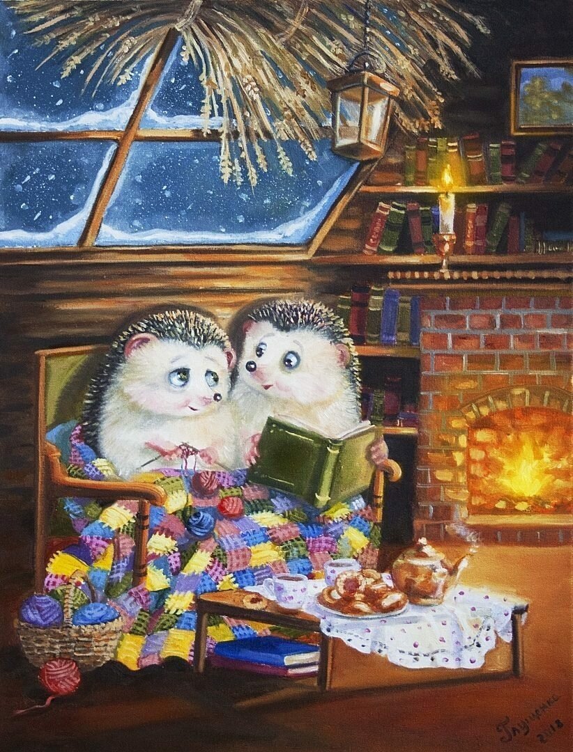 Осенний Ежик с чаем