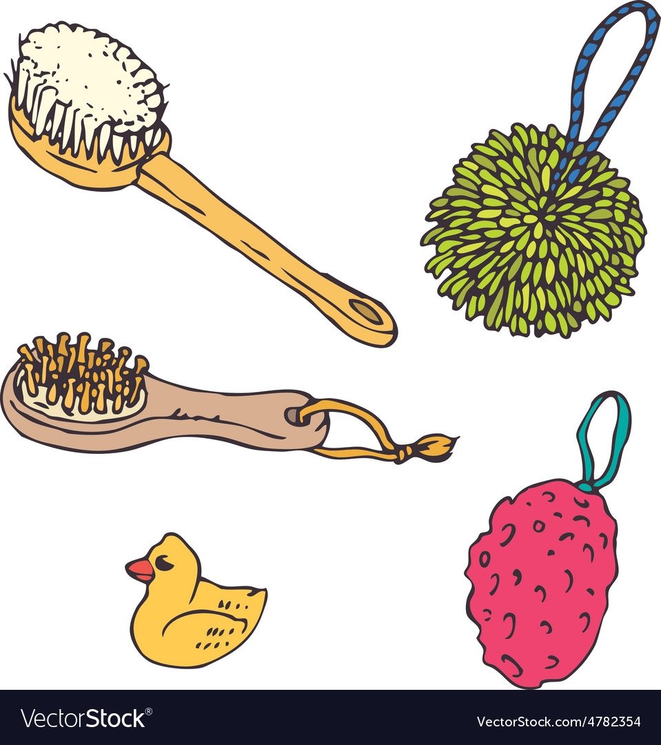 Мочалка нарисованная