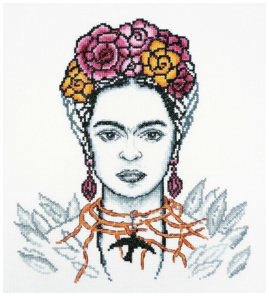 Вышивка крестиком Фрида Кало