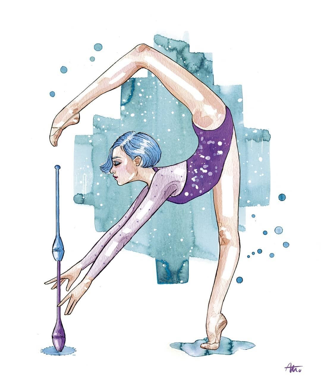 Нарисовать гимнастку