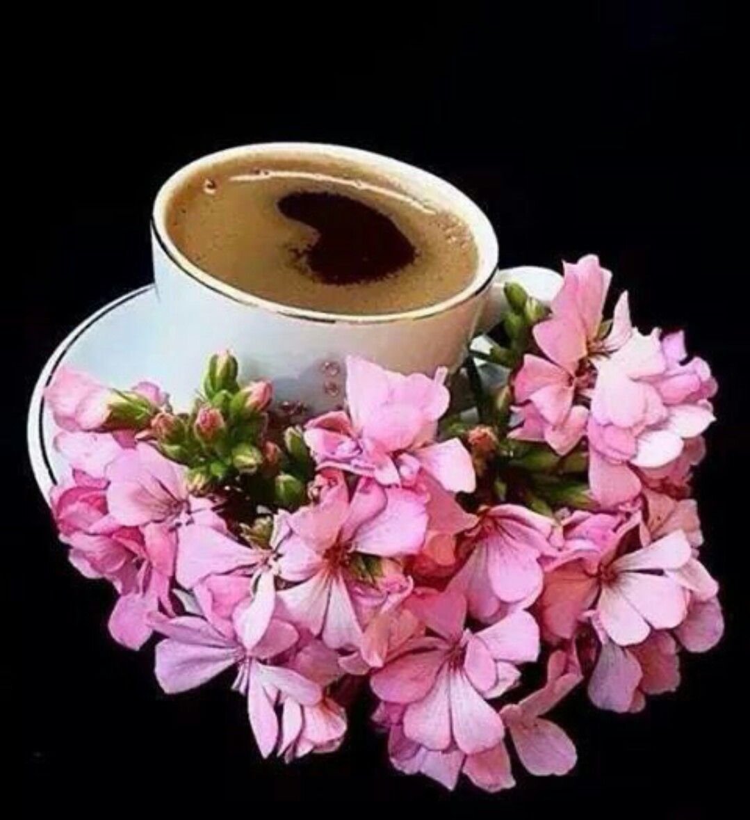 Доброе субботнее утро кофе и цветы