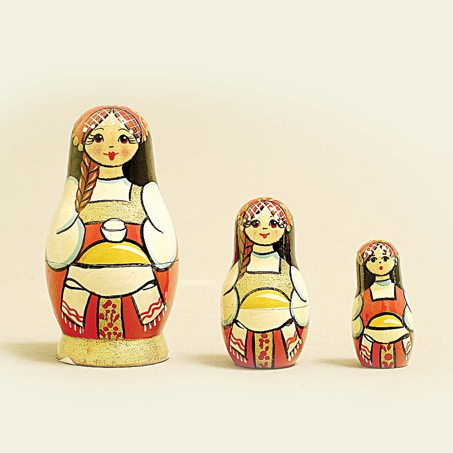 Вятская роспись матрешки