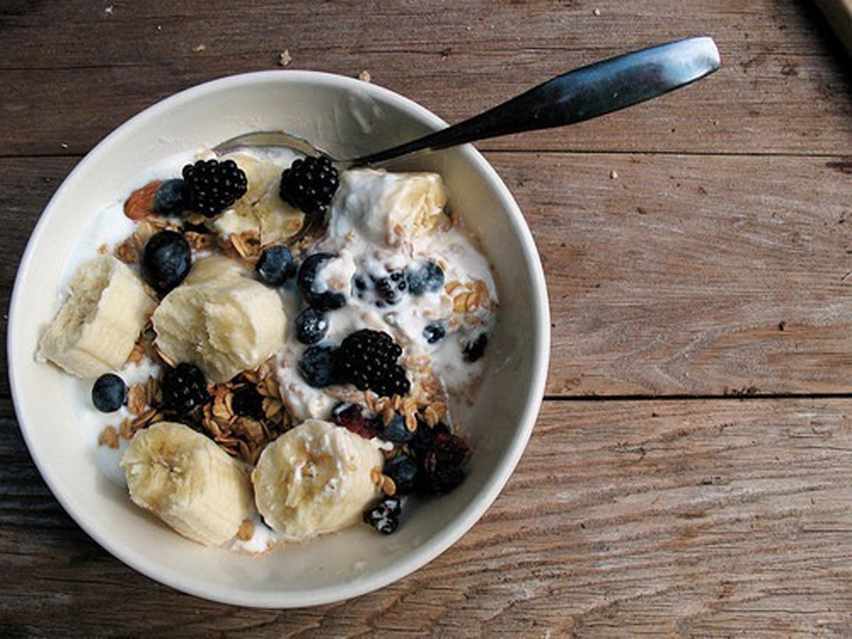 Творог с клубникой