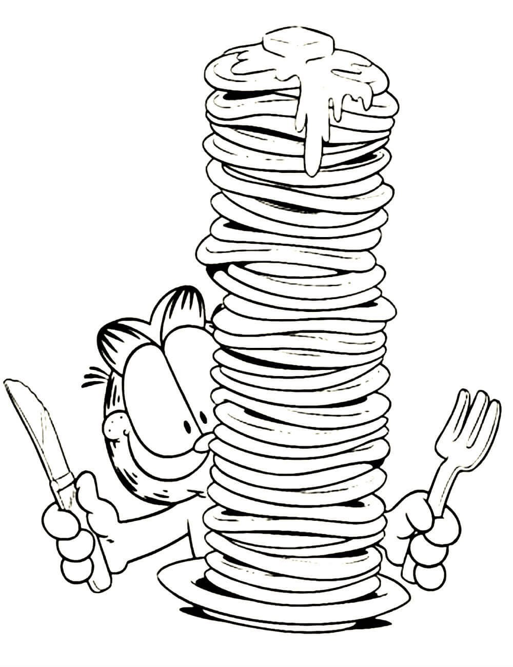 Контур тарелки с блинами