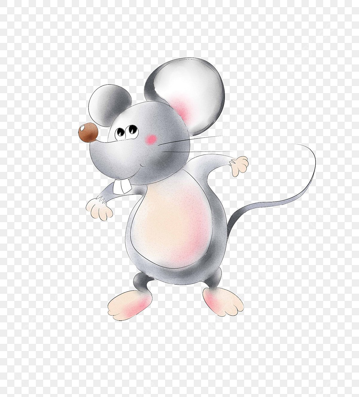 Белая мышь мультяшная