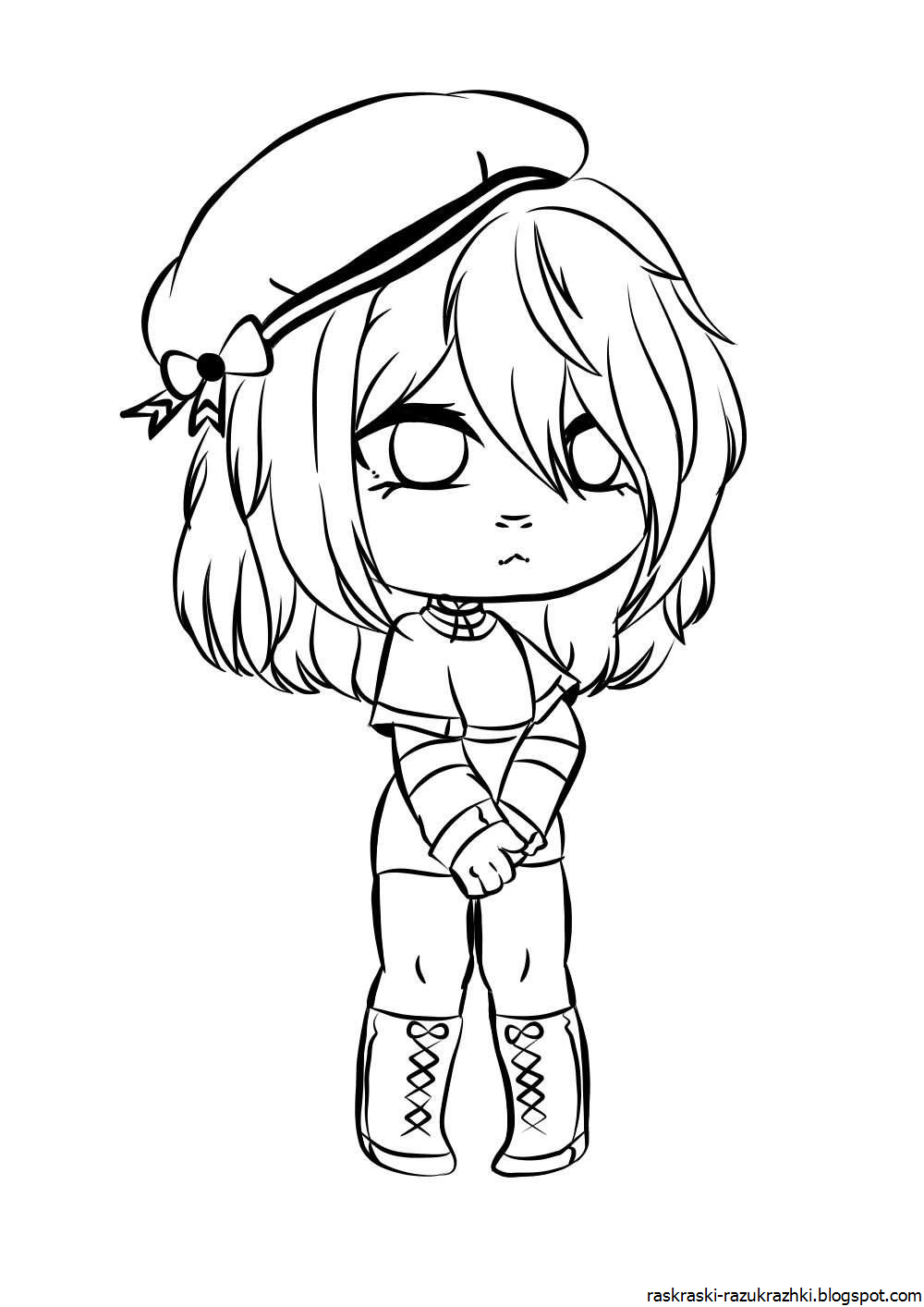 Гача лайф раскраска пацанка