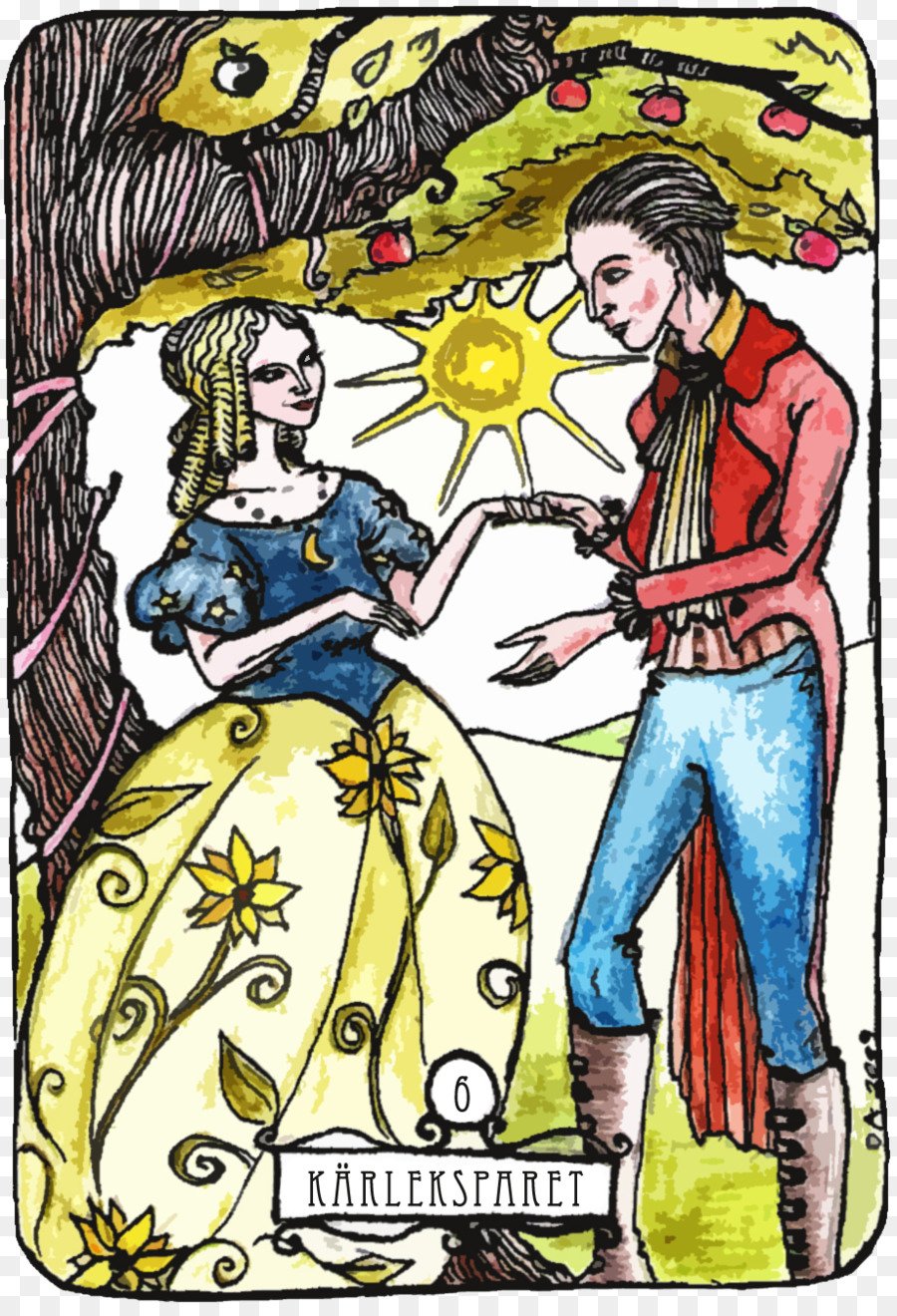 Карта Таро двойка кубков