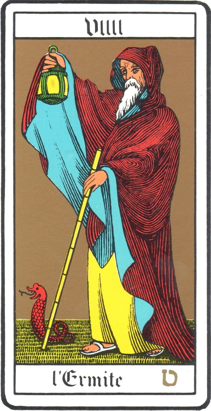 Отшельник золотое Таро