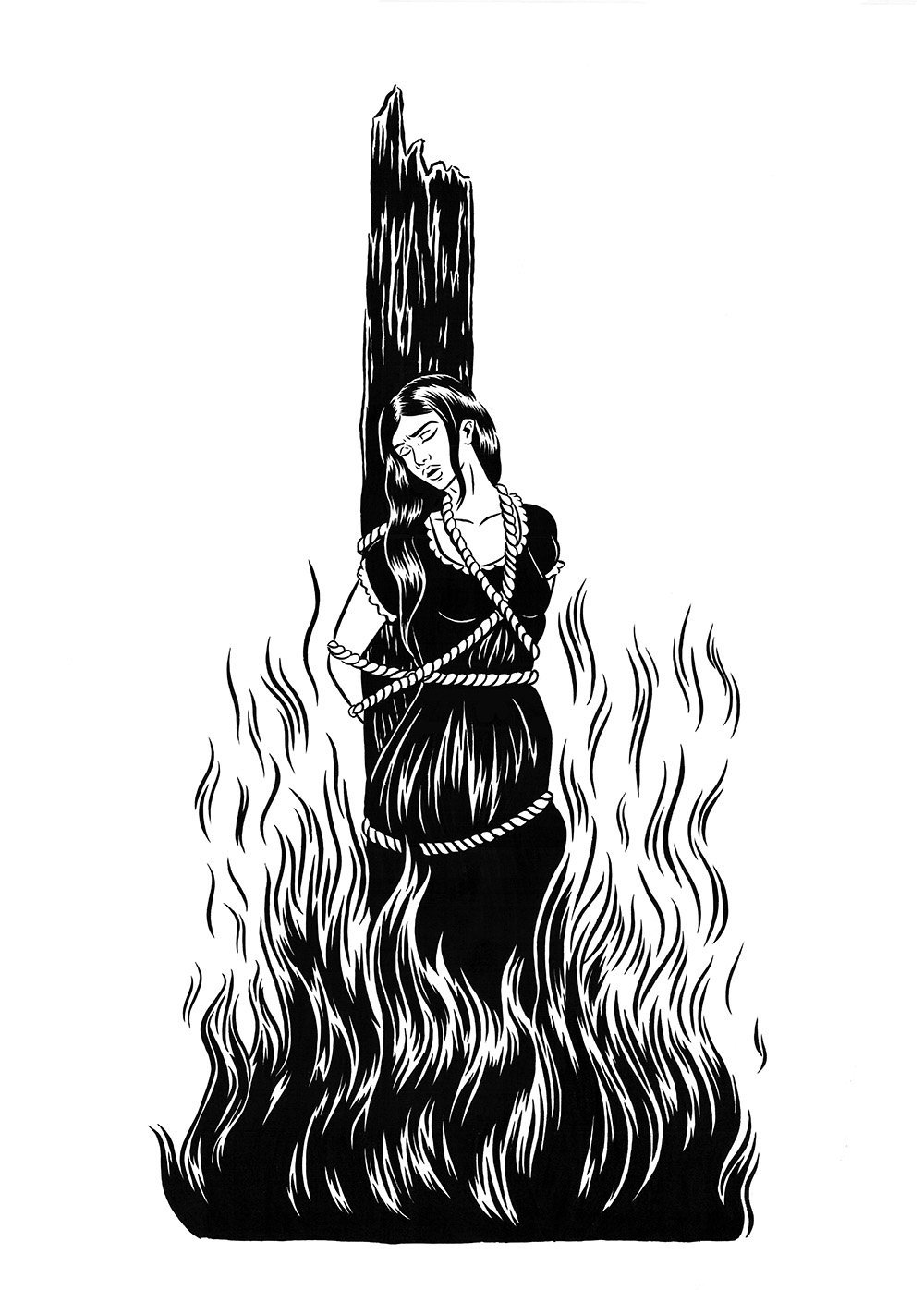 Рисунок сжигание. Марко Мелграти ведьма на костре. Фредерик Уайт ведьма на костре. Сжигание ведьм на костре инквизиции.