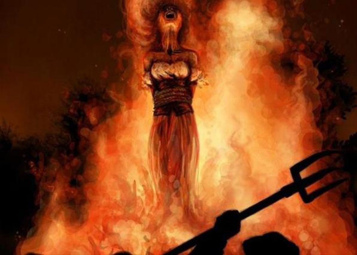 Сожжение ведьм на костре арт