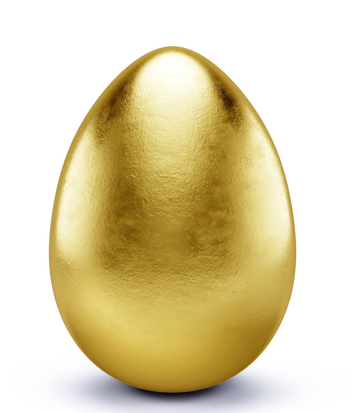 Золотое яйцо на прозрачном фоне