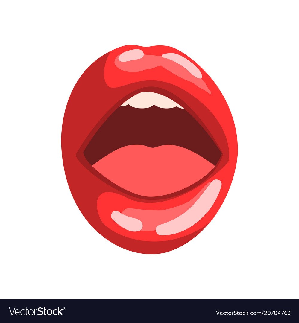 Открытый рот вектор