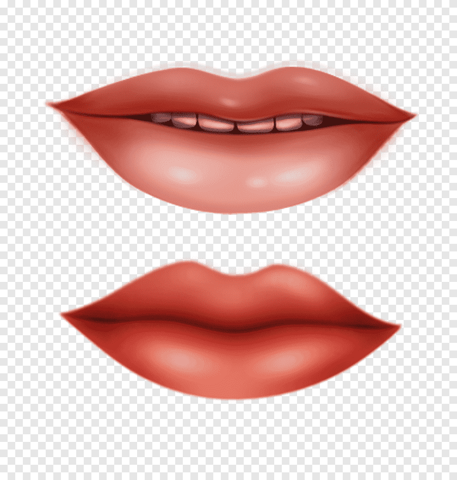 Губы на прозрачном фоне