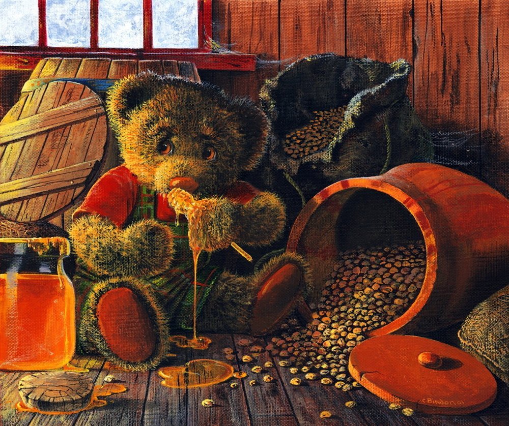 Медведь с горшочком меда