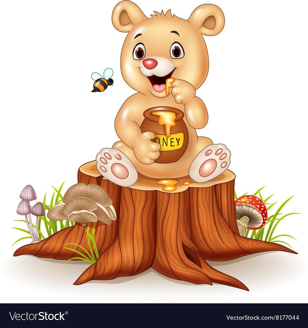 Рисование медведь и пчелы