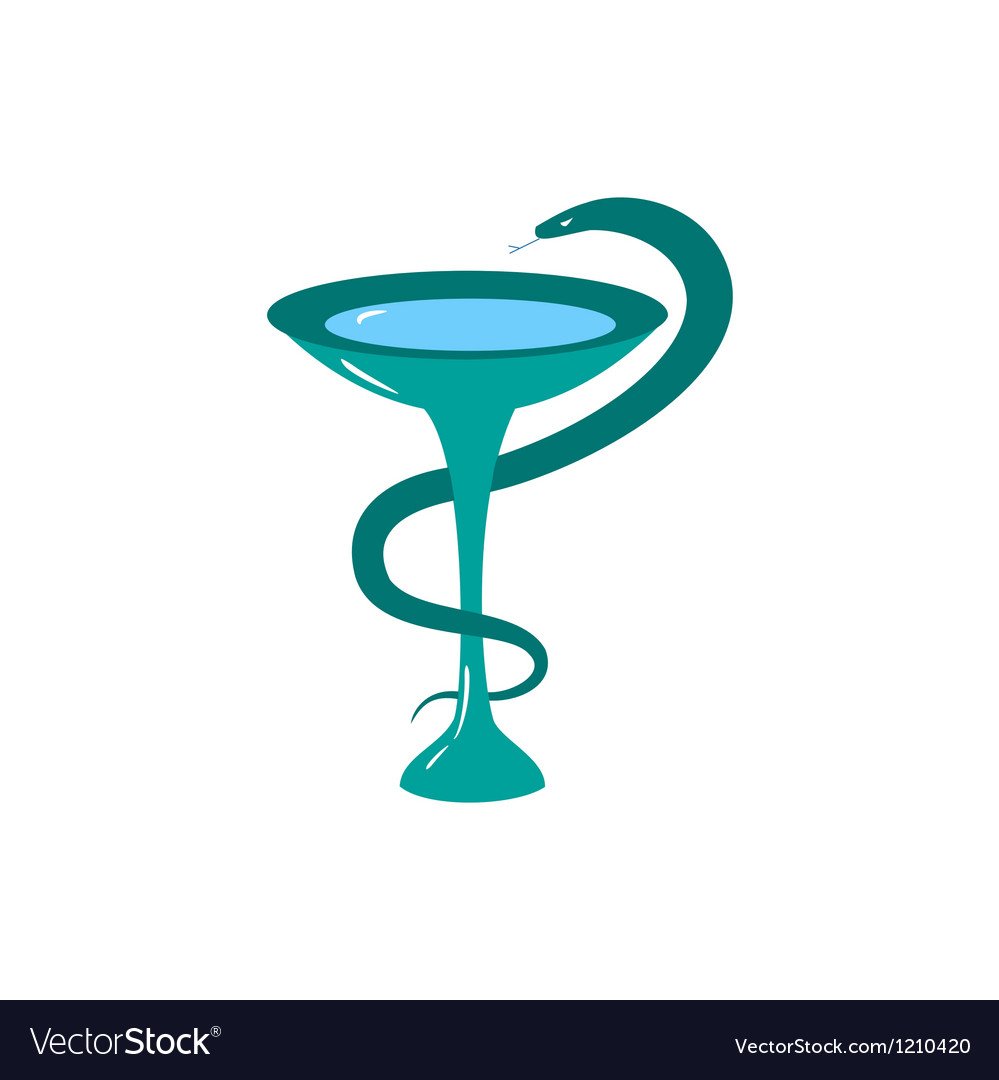 Медицинская змея мультяшная