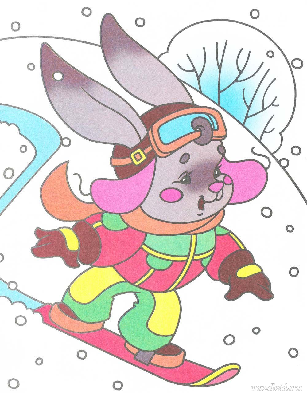 Зверюшки зимний спорт