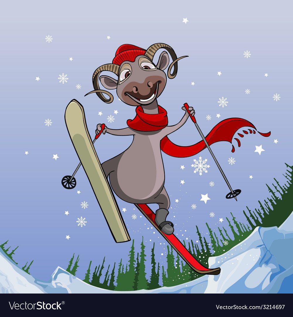 Кролик на лыжах