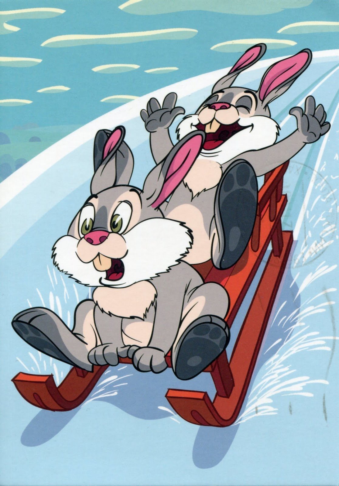 Заяц на санках