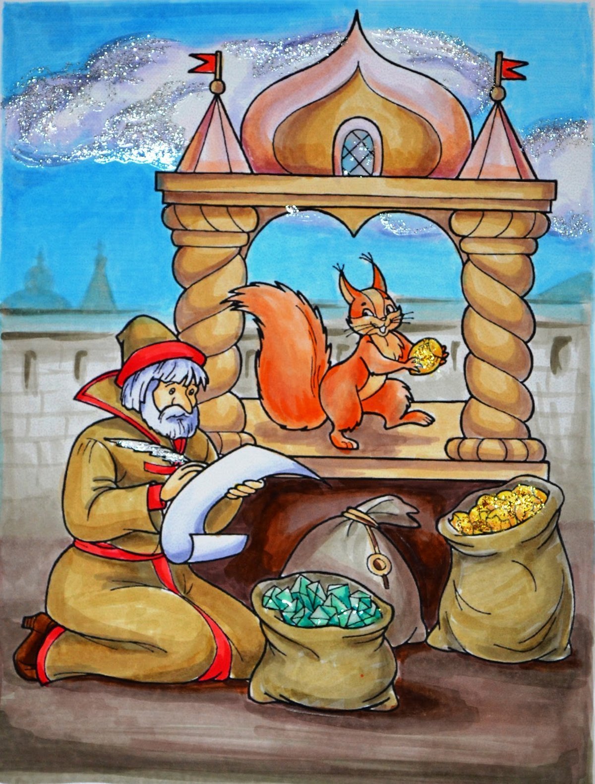 Сказки Пушкина у Лукоморья дуб