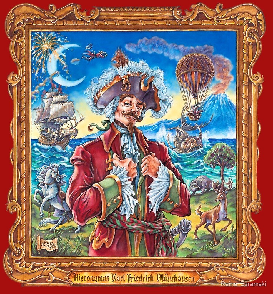 Барон Мюнхгаузен на лошади