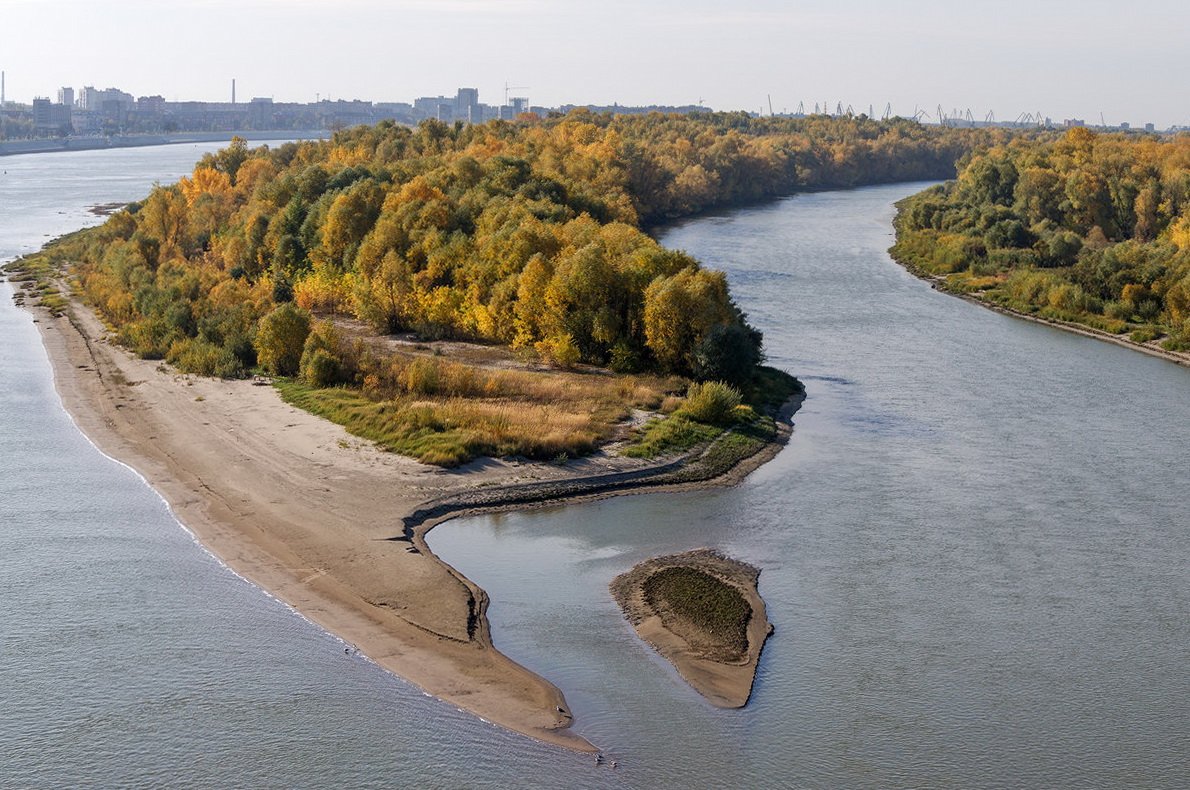 Устье реки Иртыш река Обь