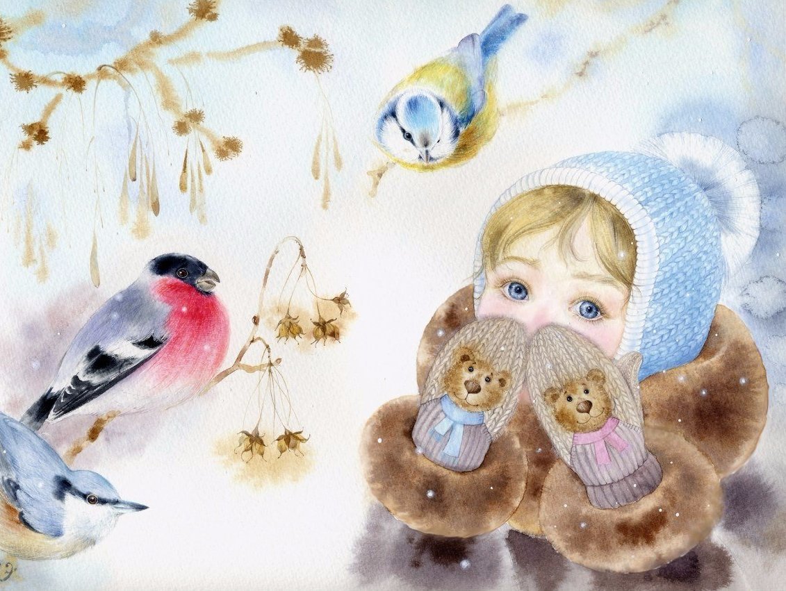 Зимний новогодний пейзаж