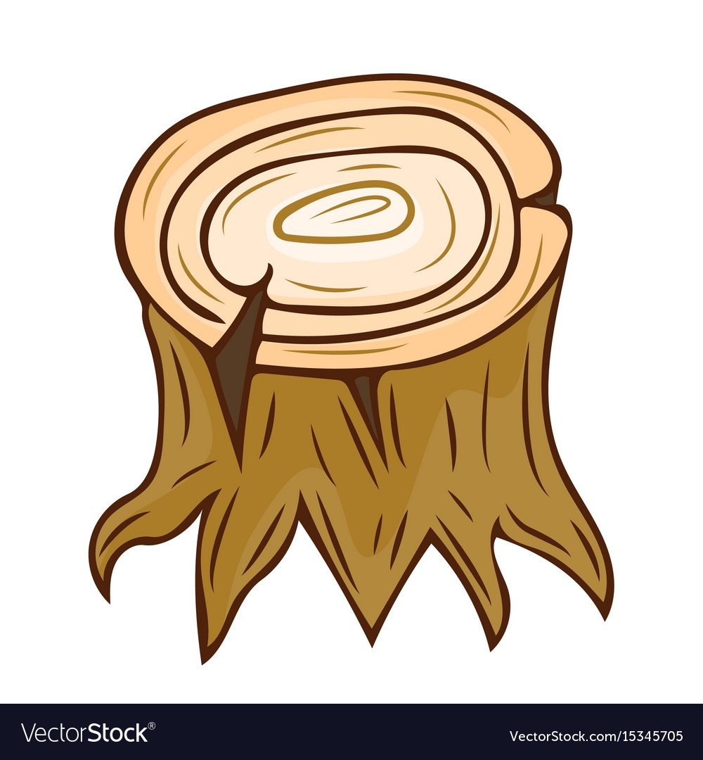 Пенек для детей на прозрачном фоне